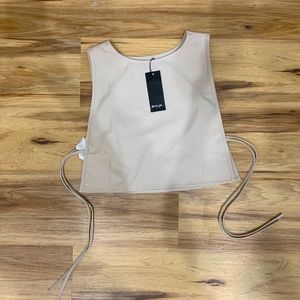 Nasty Gal tie and find out vest crop top